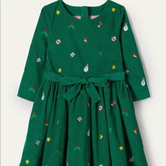 NWT Mini Boden Embroidered Cord Dress - Picture 1 of 12